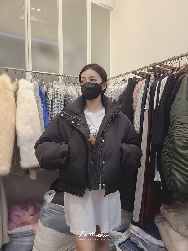 鵝絨澎澎側口袋外套(花花清單)